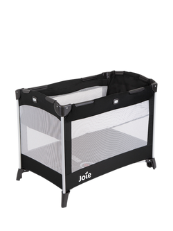 Joie Baby Kubbie Travel Cot, Coal - view 2, Coal