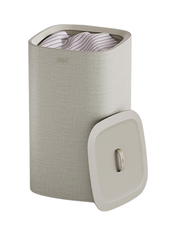 Joseph Joseph Tota Single Laundry Basket, 60L, Ecru, Ecru