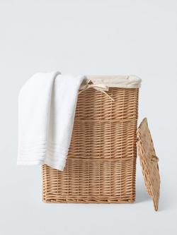 John Lewis Large Wicker Laundry Basket - view 2, Light Natural