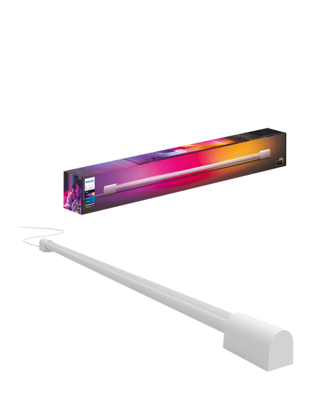 Philips Hue Play Gradient Smart Lighting Adjustable Colour Changing LED Light Tube Compact, 17.4W, 87.7cm, White, White