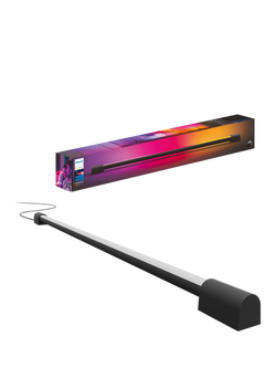 Philips Hue Play Gradient Smart Lighting Adjustable Colour Changing LED Light Tube Compact, 17.4W, 87.7cm, Black, Black