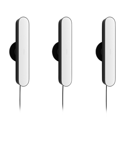 Hue White and Colour Ambiance Play Wireless Lighting Adjustable Colour Changing Light Bar, Pack of 2 & Extension, Black, Black