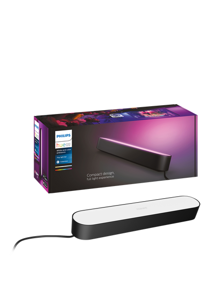 Philips Hue White and Colour Ambiance Play Wireless Lighting Adjustable Colour Changing Light Bar Extension, Black, Black