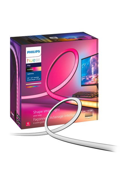 Philips Hue Play Gradient Smart Lighting Adjustable Colour Changing LED Lightstrip for 24” to 27” PC Monitors, 15W, 90.5cm, Multi