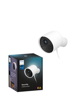Philips Hue Secure Wired Smart Security Camera, White, White