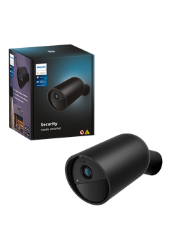 Philips Hue Secure Battery Smart Security Camera, Black, Black