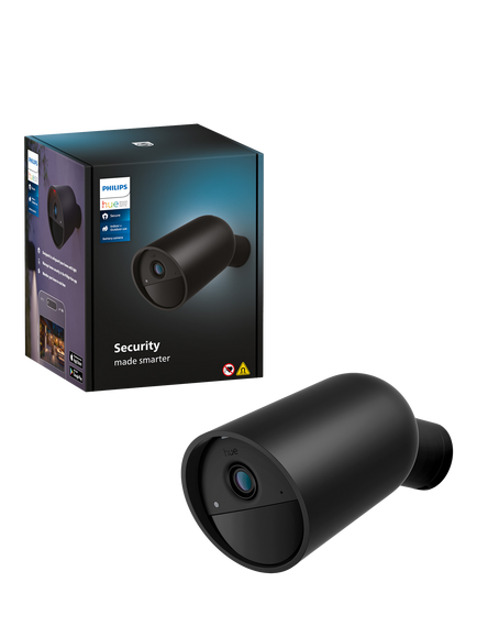 Philips Hue Secure Battery Smart Security Camera, Black, Black
