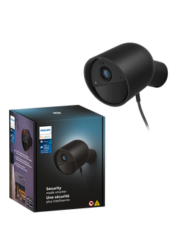 Philips Hue Secure Wired Smart Security Camera, Black, Black