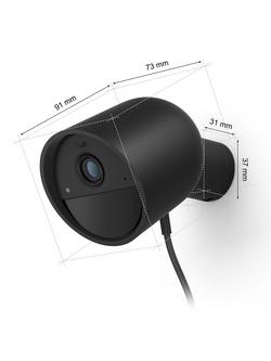 Philips Hue Secure Wired Smart Security Camera, Black - view 2, Black
