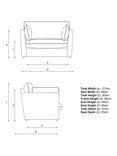 John Lewis x Sophie Conran Cocobella Loveseat, Beatrice Camelia
