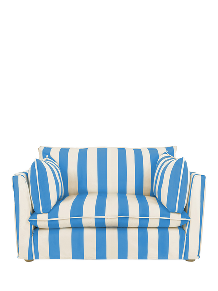 John Lewis x Sophie Conran Cocobella Loveseat, Cornish Blue Stripe