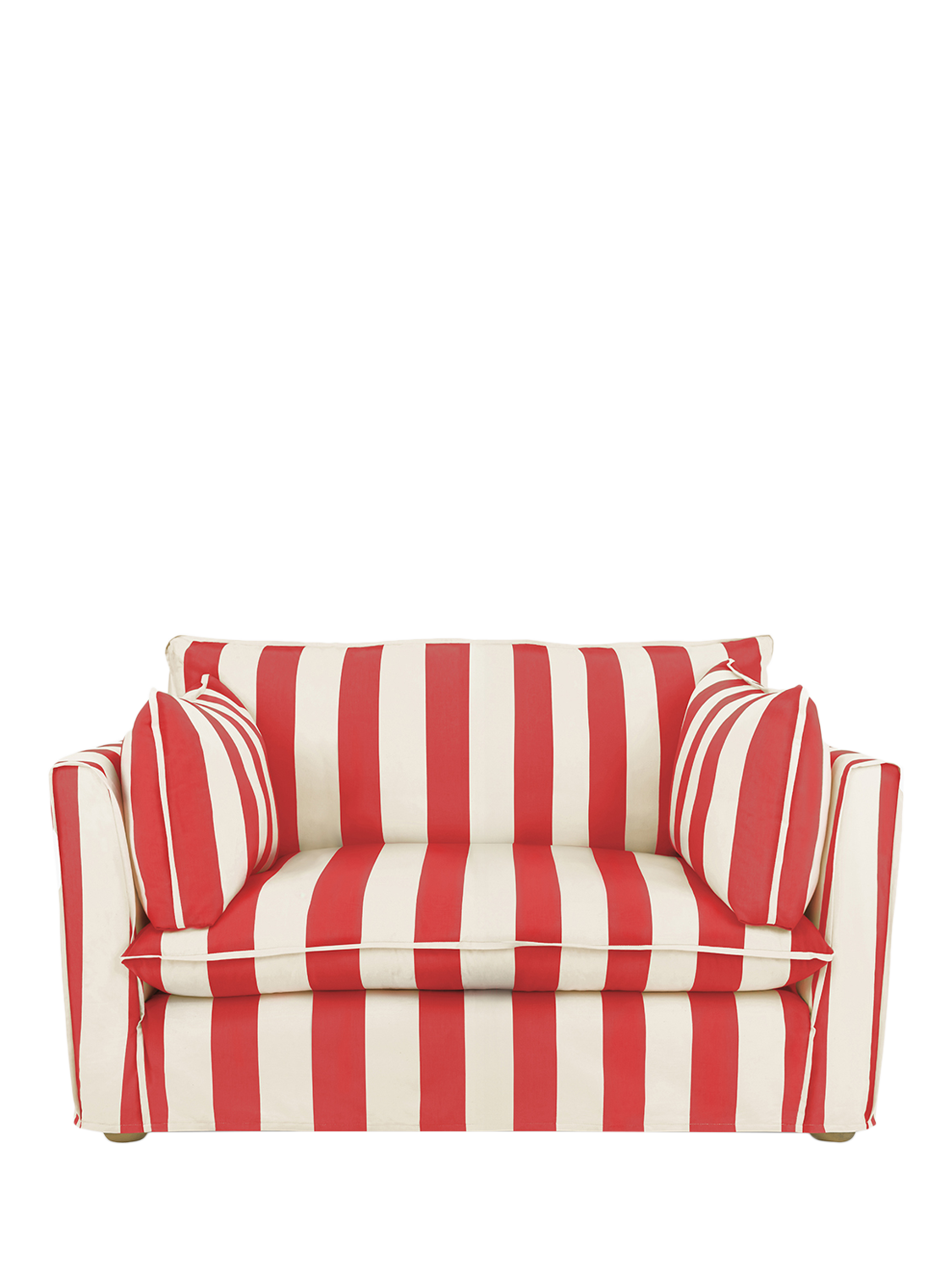 Cocobella Range, John Lewis x Sophie Conran Cocobella Loveseat, Petunia Red Stripe