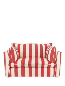 John Lewis x Sophie Conran Cocobella Loveseat, Petunia Red Stripe