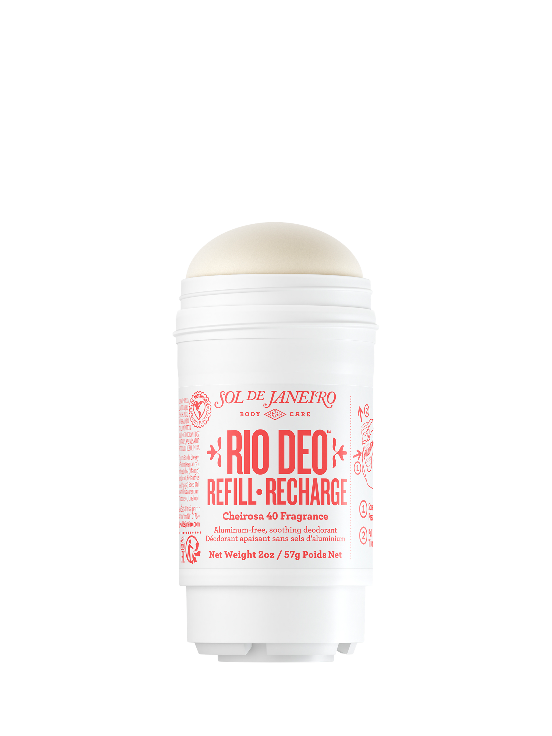 Product image 1 of 7, which shows Sol de Janeiro Rio Deo Aluminum-Free Deodorant Cheirosa 40 Refill, 57g
