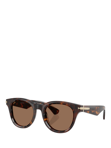 Burberry BE4439 Men's D-Frame Sunglasses, Dark Havana/Brown