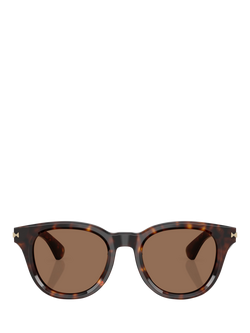 Burberry BE4439 Men's D-Frame Sunglasses - view 2, Dark Havana/Brown