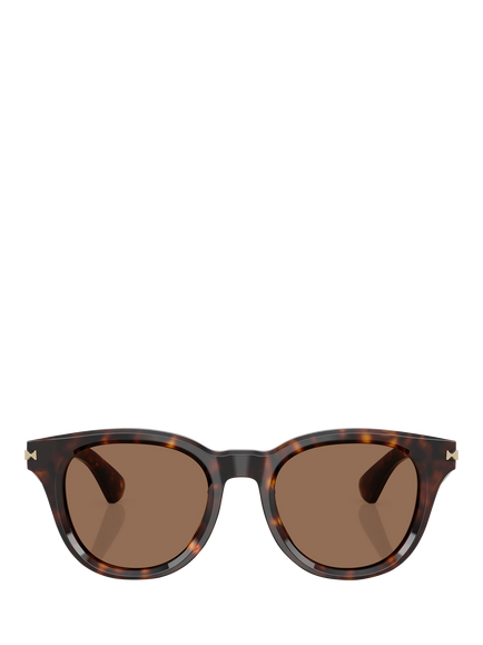 Burberry BE4439 Men's D-Frame Sunglasses - view 2, Dark Havana/Brown