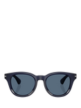 Burberry BE4439 Men's D-Frame Sunglasses, Navy/Blue