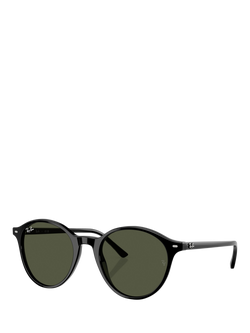 Ray-Ban RB2230 Round Sunglasses, Black/Green, Black/Grey