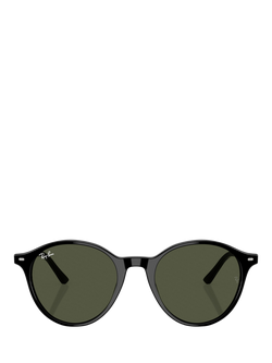 Ray-Ban RB2230 Round Sunglasses, Black/Green - view 2, Black/Grey