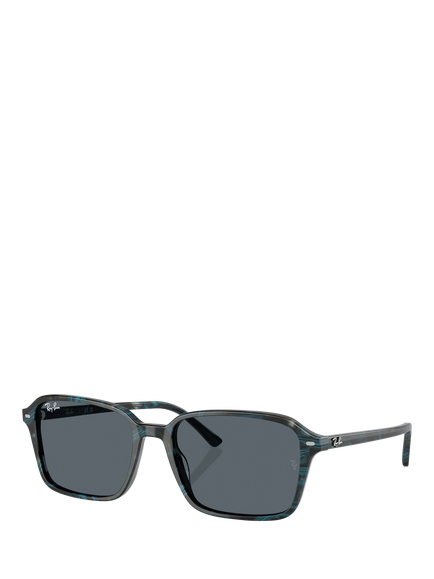 Ray-Ban RB2231 Rectangular Sunglasses, Transparent Fantasy Blue/Blue, Transparent Fantasy Blue/Blue