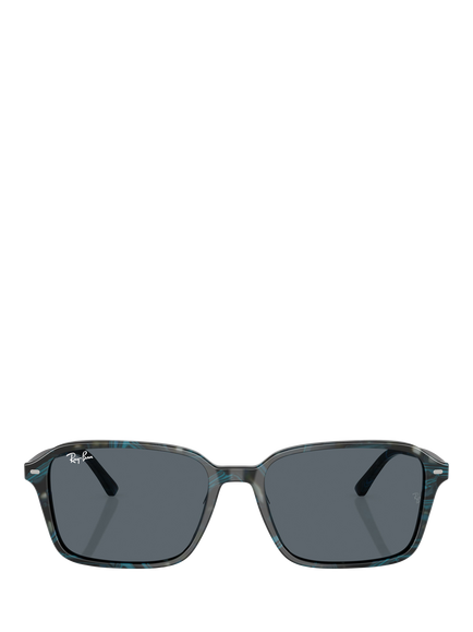 Ray-Ban RB2231 Rectangular Sunglasses, Transparent Fantasy Blue/Blue - view 2, Transparent Fantasy Blue/Blue