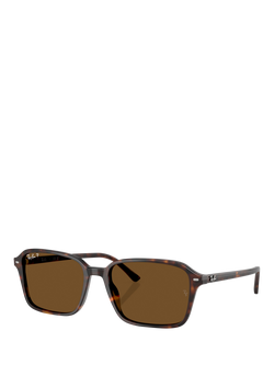 Ray-Ban RB2231 Polarised Rectangular Sunglasses, Havana/Brown, Havana/Brown