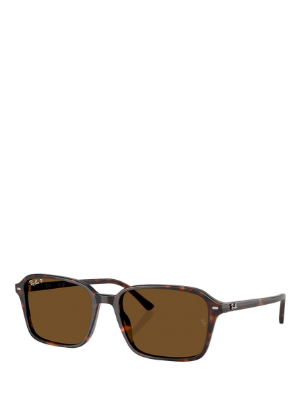 Ray-Ban RB2231 Polarised Rectangular Sunglasses, Havana/Brown, Havana/Brown