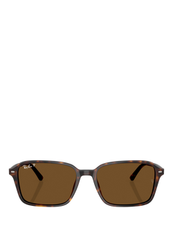Ray-Ban RB2231 Polarised Rectangular Sunglasses, Havana/Brown - view 2, Havana/Brown