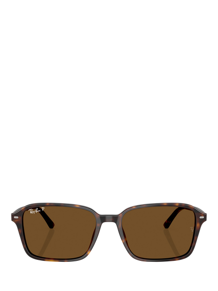 Ray-Ban RB2231 Polarised Rectangular Sunglasses, Havana/Brown - view 2, Havana/Brown