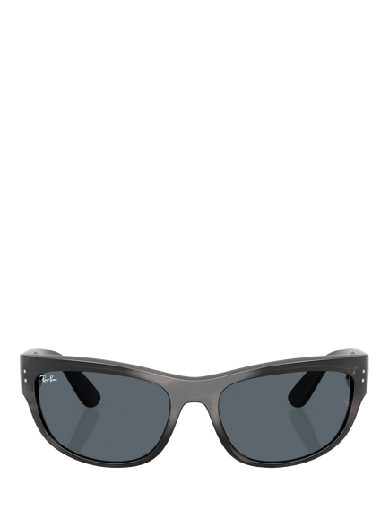 Ray-Ban RB2289 Rectangular Sunglasses, Black/Grey - view 2, Striped Grey/Blue