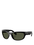 Ray-Ban RB2289 Rectangular Sunglasses, Black/Grey, Black/Grey