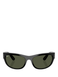 Ray-Ban RB2289 Rectangular Sunglasses, Black/Grey, Black/Grey