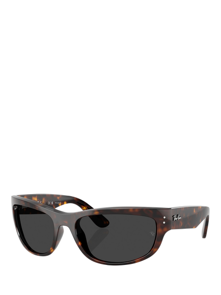 Ray-Ban RB2289 Polarised Rectangular Sunglasses, Havana/Grey, Havana/Grey