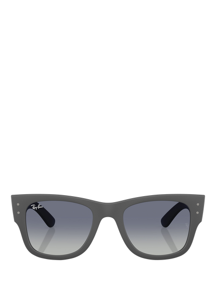 Ray-Ban RB4840S Mega Wayfarer Sunglasses, Sand Grey/Blue Gradient - view 2, Sand Grey/Blue Gradient