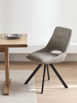 John Lewis Paige Swivel Dining Chair, Set of 2, Misty, Misty