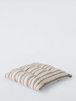 John Lewis Pinstripe Seat Pad, Natural - view 2, Natural