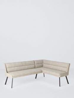 John Lewis Malden PU Corner Dining Bench, Misty, Misty