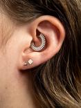 Tish Lyon Nora Cubic Zirconia Daith Ring Hoop Earrings