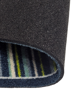 John Lewis Stripe Door Mat - view 2, Blue