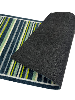 John Lewis Stripe Door Mat - view 2, Blue