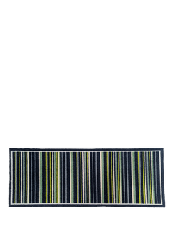 John Lewis Stripe Long Door Mat, Blue