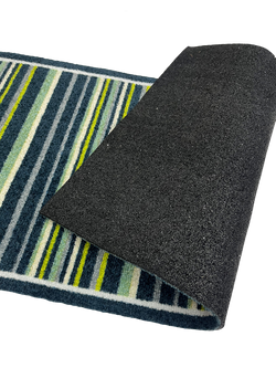 John Lewis Stripe Long Door Mat - view 2, Blue