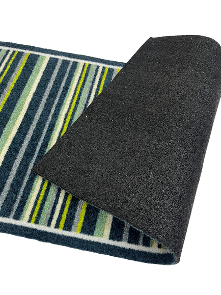 John Lewis Stripe Long Door Mat - view 2, Blue