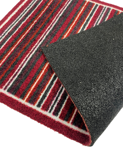 John Lewis Stripe Door Mat - view 2, Red