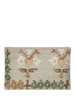 Nkuku Dantri Rectangular Cushion Cover, Soft Grey, Soft Grey