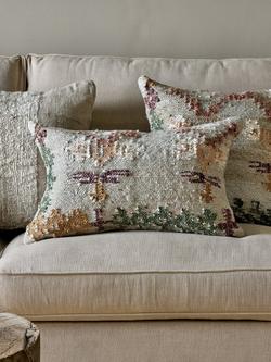 Nkuku Dantri Rectangular Cushion Cover, Soft Grey - view 2, Soft Grey