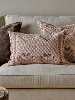 nkuku Kandy Rectangular Cushion Cover, Dusty Pink - view 2, Dusty Pink