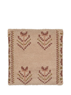 nkuku Kandy Square Cushion Cover, Dusty Pink, Dusty Pink