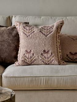 nkuku Kandy Square Cushion Cover, Dusty Pink - view 2, Dusty Pink